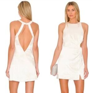 NWT For Love & Lemons Lucy Mini Dress White Size Small‎